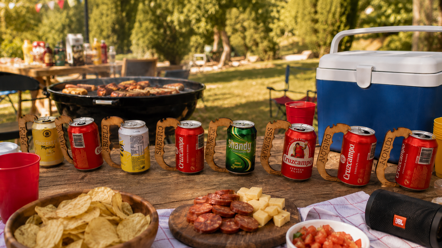 Asas Asa_Lata colocadas en latas de distintos tamaños